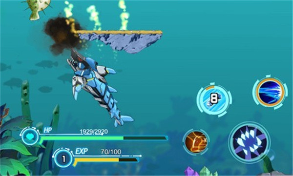 机器人鲨鱼与吃鱼