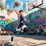 篮球街头热血投篮比赛