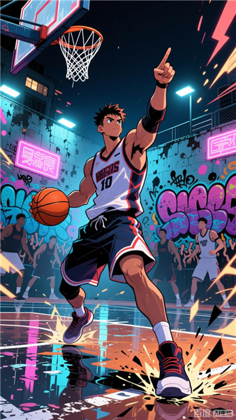 篮球街头热血投篮比赛